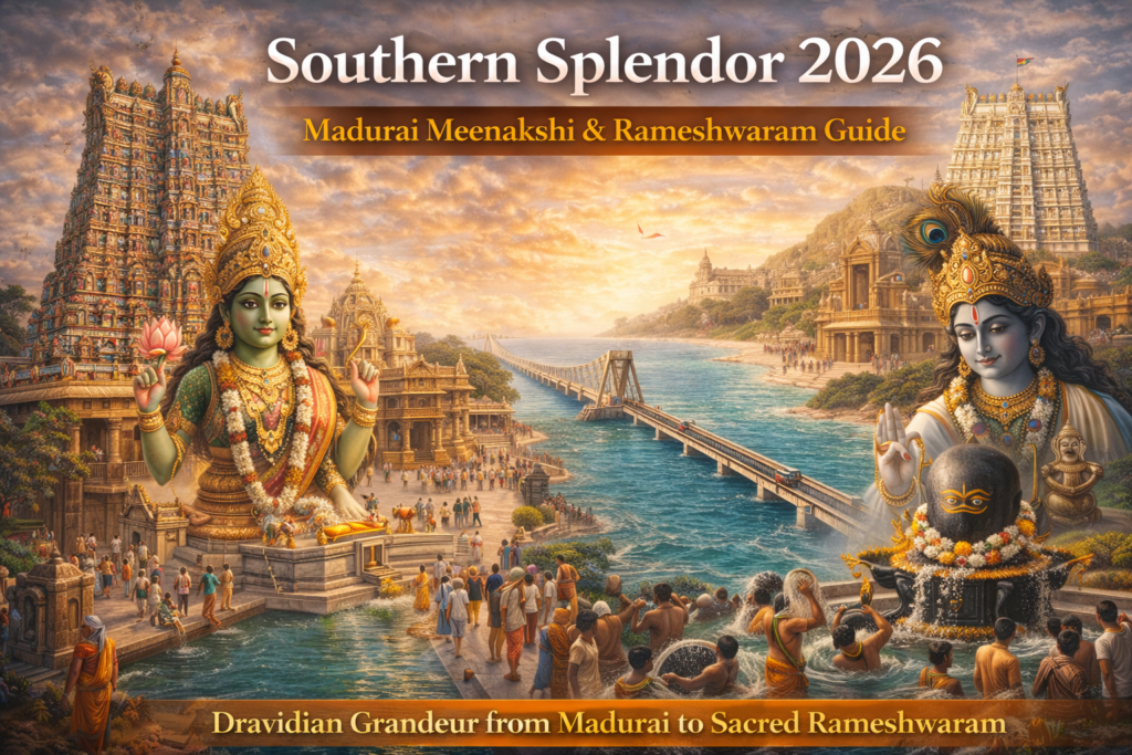 Madurai Meenakshi Temple and Rameshwaram Ramanathaswamy Temple 2026 pilgrimage with Pamban Bridge and sacred rituals